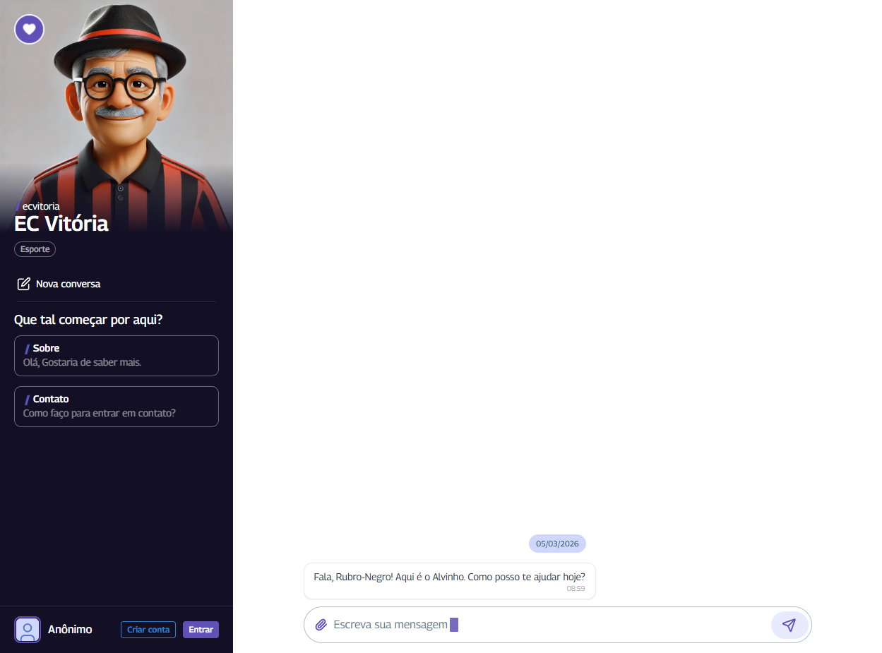 EC Vitória - tela inicial