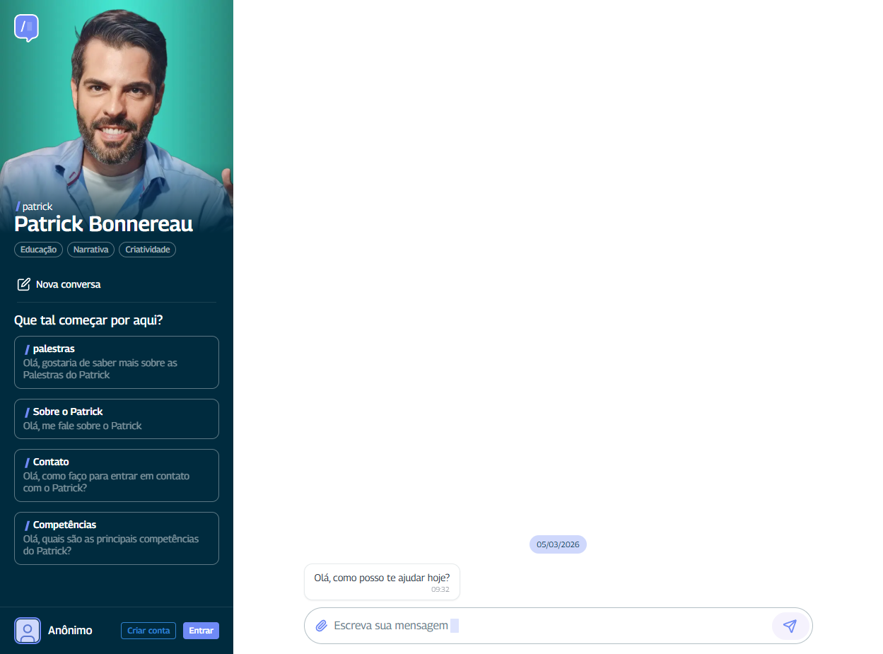 Patrick Bonnereau - tela inicial