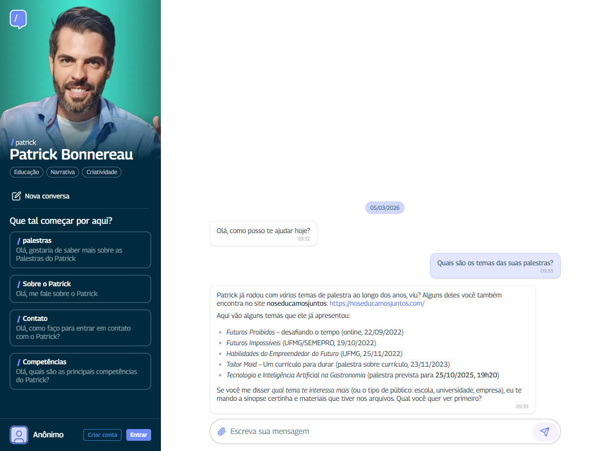 Patrick Bonnereau - conversa em andamento