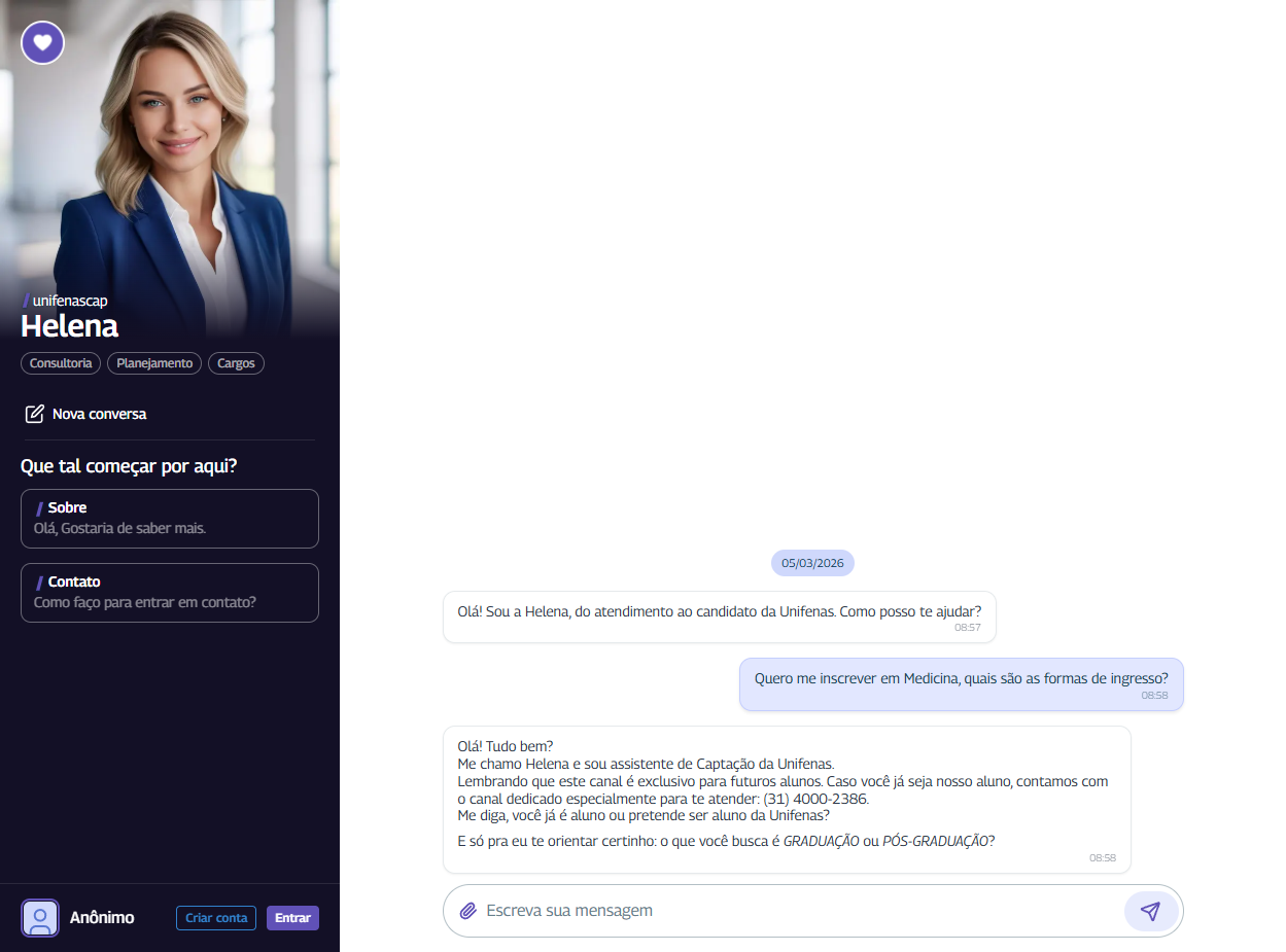 UNIFENAS Helena - conversa em andamento